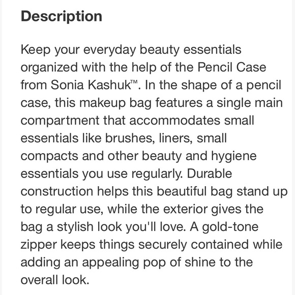 NEW! Sonia Kashuk Pencil Case Cosmetic Bag - Picture 9 of 10